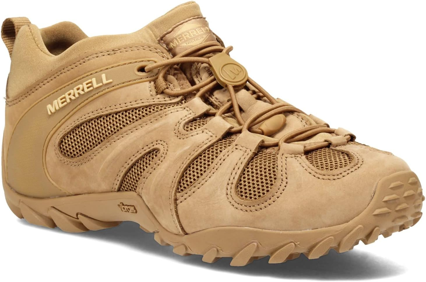 Merrell Men'S Chameleon 8 Stretch Tactical Work Shoes, Waterproof Nubuck & Mesh Upper Ultra-Lightweight Hiking Combat Boots image number 3