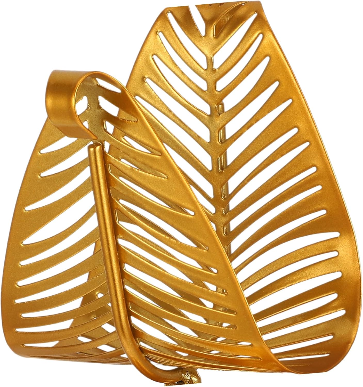 Modern Metal Napkin Holder Stand Leaf Tabletop Tissue Storage for Kitchen Napkin and Tissue Holder image number 4