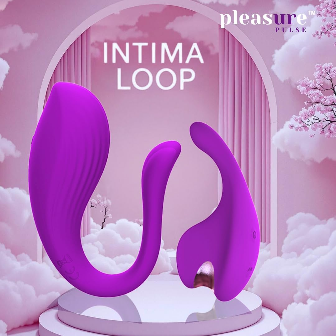 PLEASURE PULSE Wearable G Spot & Clitoral Vibrator &ndash; App & Remote Control Panty Vibrator for Women & Couples, 9+9 Vibration Modes, Magnetic Clip, Rechargeable Silicone Sex Toy for Clit, Vaginal, Anal & Nipple Play &ndash; Euphoria Plum