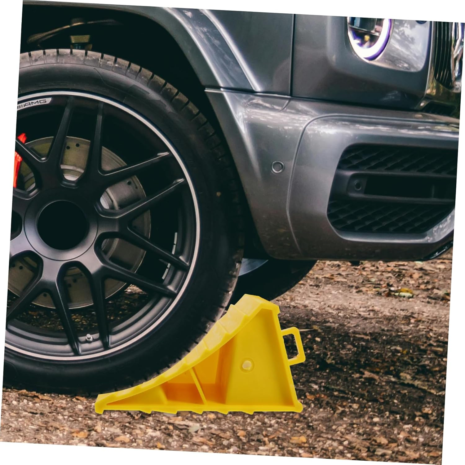 SOLUSTRE 2Pcs Car Block Camper Wheel Chock Leveling Blocks Ramp Rv Wheel Chock Vehicle Ramp Caravan Wheel Chocks Wheel Chocks for Rv Trailer Trucks Threshold Ramp Trailers Wheel Chock Abs image number 5