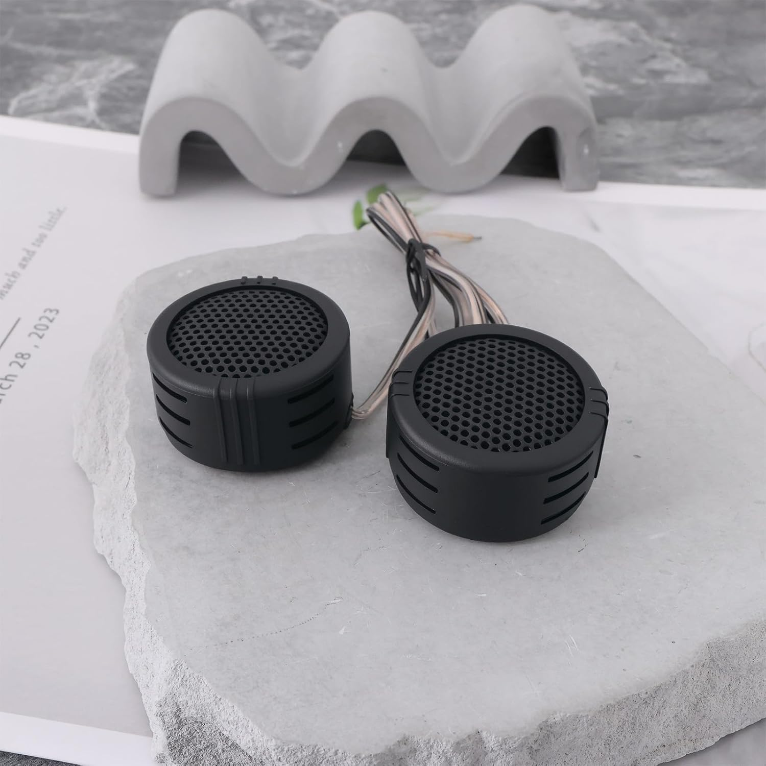 Be in Your Mind 2Pcs 500W 98Db High Efficiency Mini Dome Tweeter for Car Audio System 2Khz - 20Khz Frequency Range image number 1