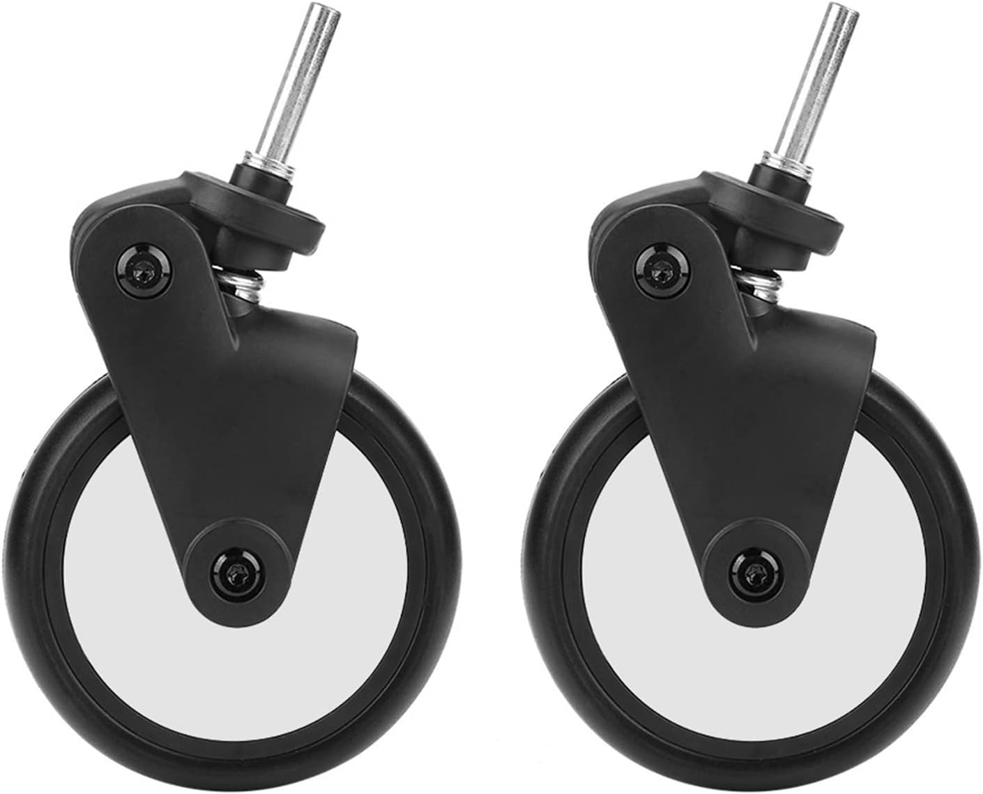 Meiyya Baby Stroller Wheel Tool Stroller Replacement Wheels,Stroller Wheel Accessory Stroller Wheel Wear Resistant for Yoyo for Kiddopotamus for Chbaby for Yoya Accessories(A Pair of Front Wheels) image number 4