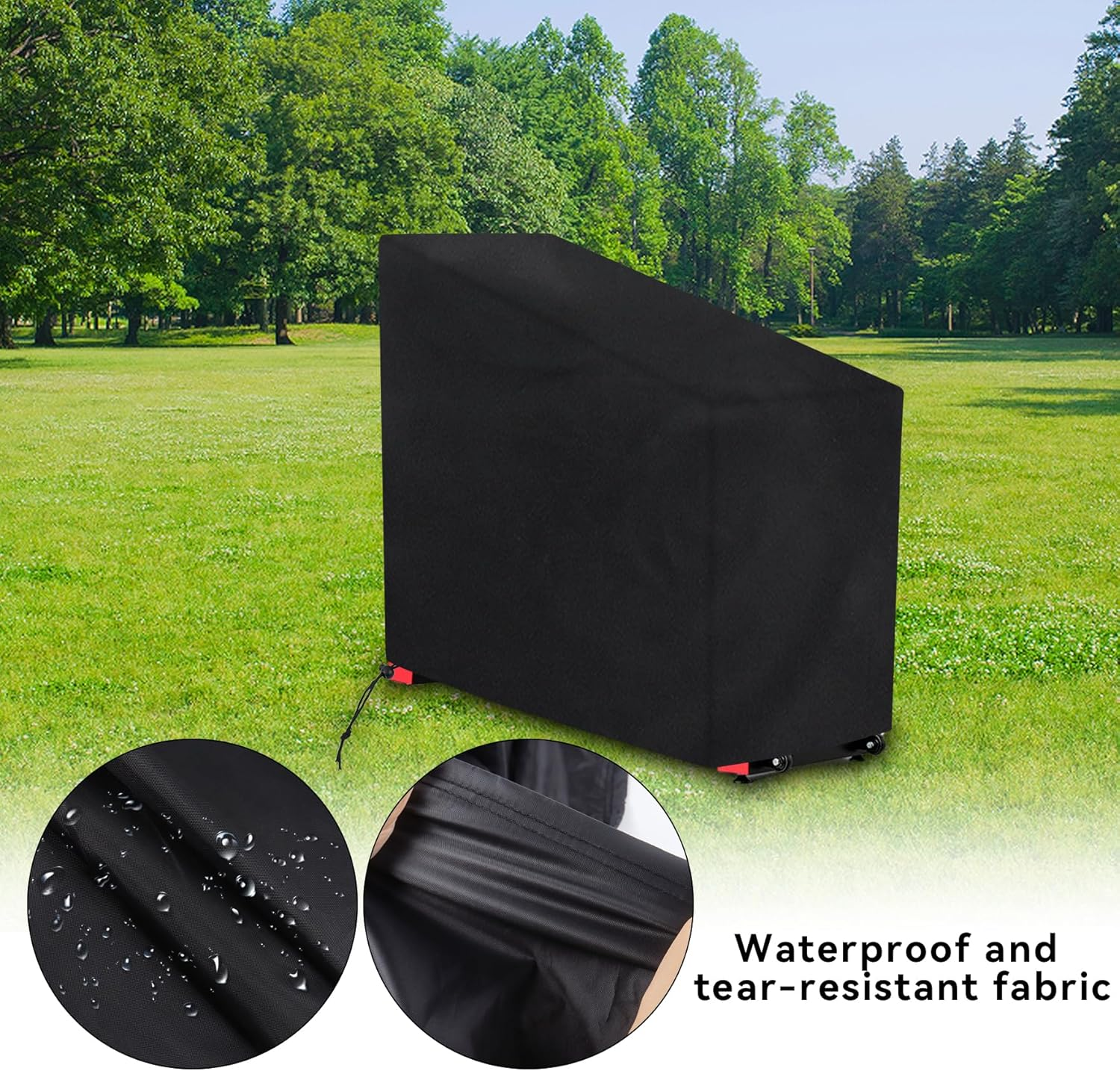 Klmnop Exercise Bike Cover, Waterproof and Dustproof Stationary Bike Cover, Upright Cycling Protective Cover for Indoor & Outdoor Fitness(Black) image number 1