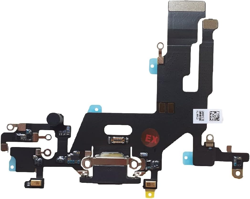 Smartex&reg; Charging Socket with Flex Cable Compatible with Iphone 6 Light Grey - Dock Connector with Integrated Microphone, Home Button, Speaker Connection image number 5