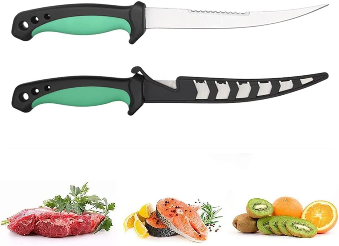 Fishing Fillet Knife,6.5 Inches Razor Sharp 3CR13 Stainless Steel Fillet Knife with Non-Slip Handles and Sheath for Outdoors,Fishing Camping, Hunting, Cutting Fish, Kitchen image number 5