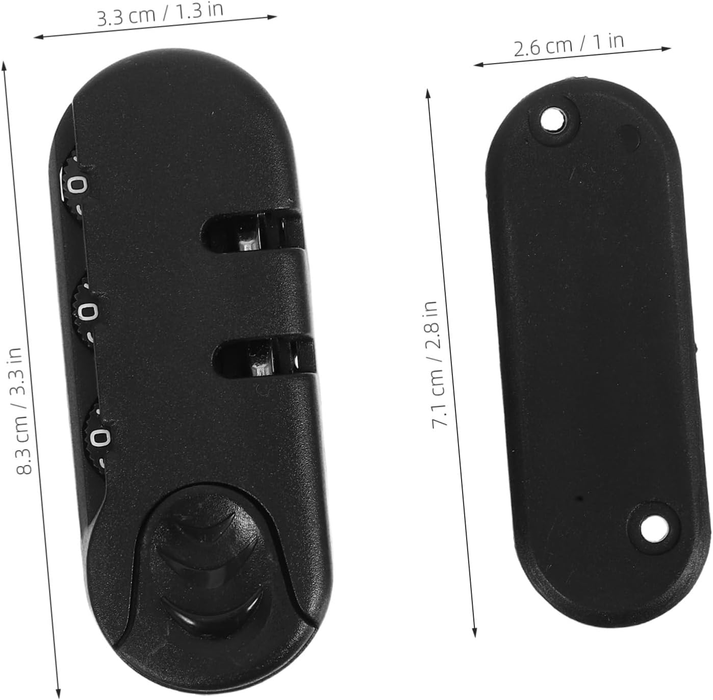 Yardenfun 3Pcs Travel Padlocks for Luggage Zipper Lock Theft Protection Zipper Lock for Backpacks and Suitcases Easy to Install Combination image number 4