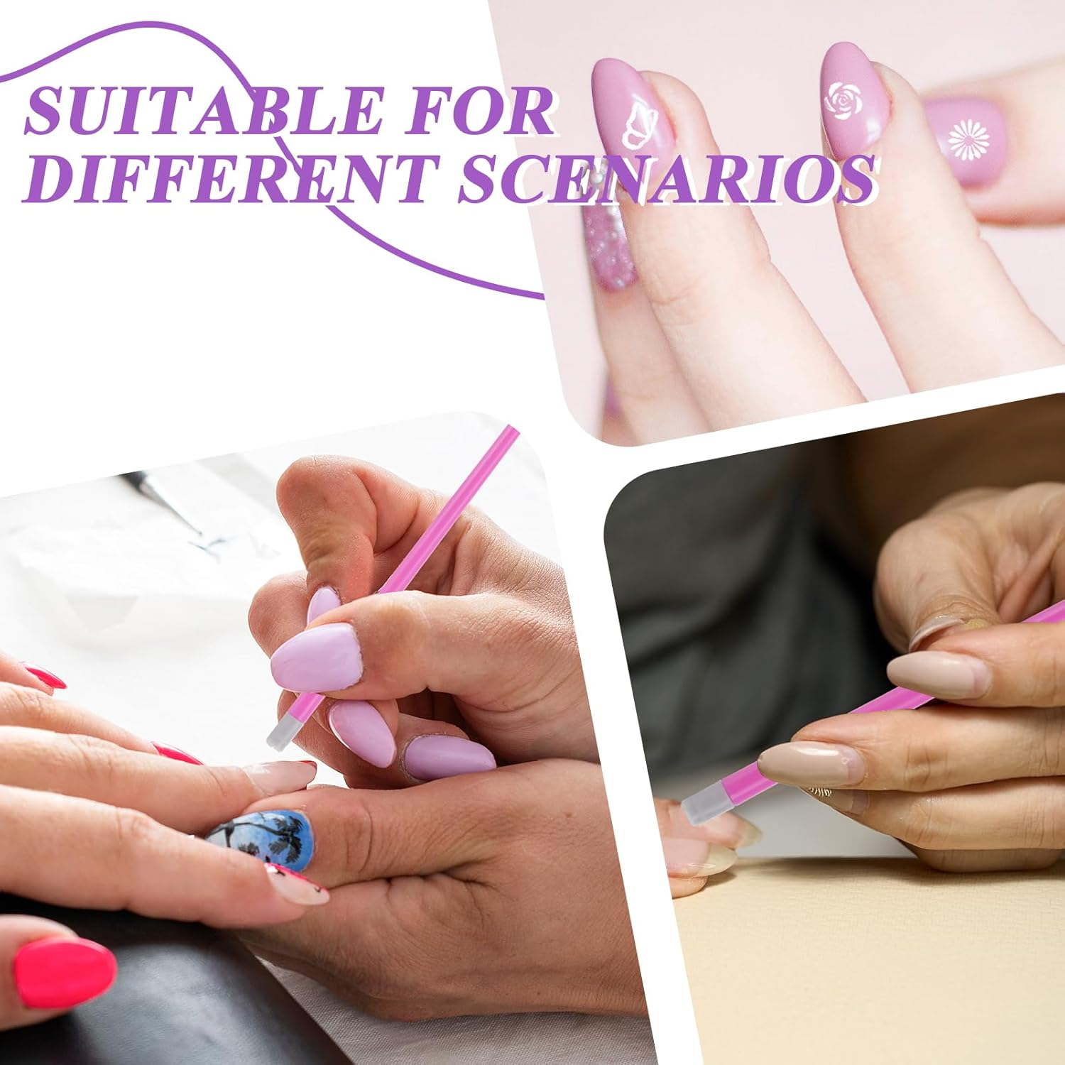 20 Pieces Nail Art Stamp Pen Set with Different Patterns, Craft Nail Stamping Pen for Women Manicures, Butterfly Flower Rose Design Stamp Pencil Stamper Tools Kit for Home Salon DIY image number 4