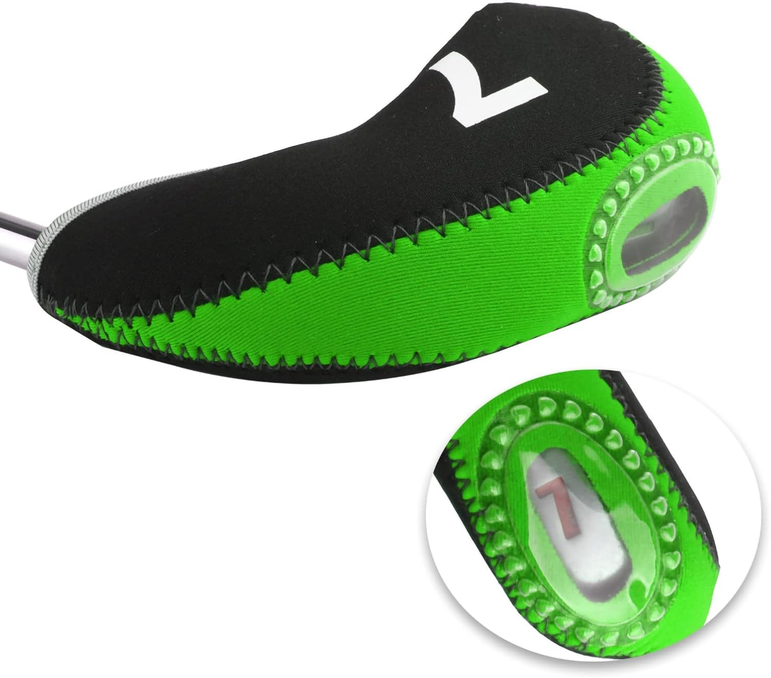 Number Print Golf Iron Club Head Covers with Transparent Window 10Pcs/Set