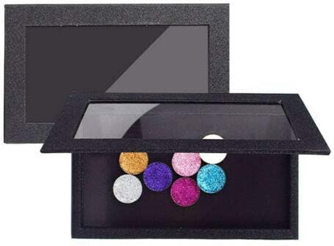 Magnetic Eyeshadow Makeup Palette Black Large Blush Powder Makeup Organizer Empty Eyeshadow Tray Holder Cosmetics Box for DIY image number 3