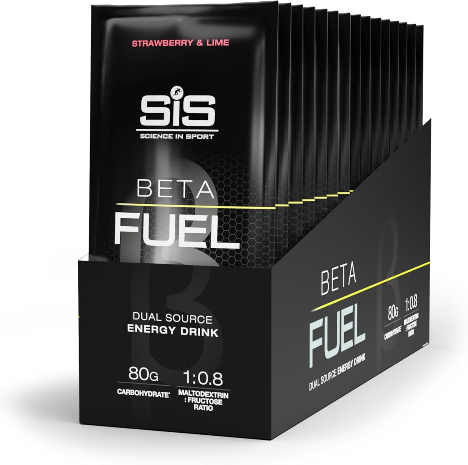 Science in Sport Beta Fuel 80 Dual Source Energy Drink Powder, Orange Flavour Carb Powder, 80G of Carbs per Pack (15 Pack)