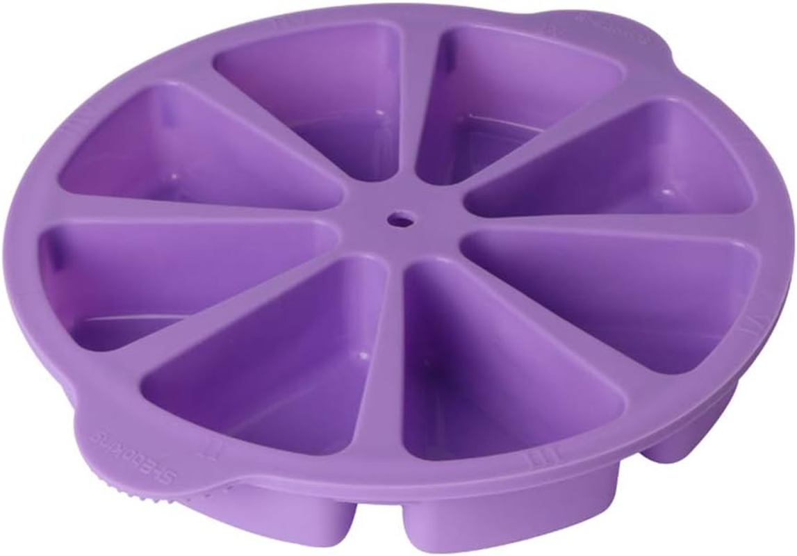 Cake Mold, Baking Molds Triangle DIY 8 Triangle Cavity Silicone Chocolate Cake Cupcake Biscuit Soap Baking Mold for Home Kitchen(Light Purple)