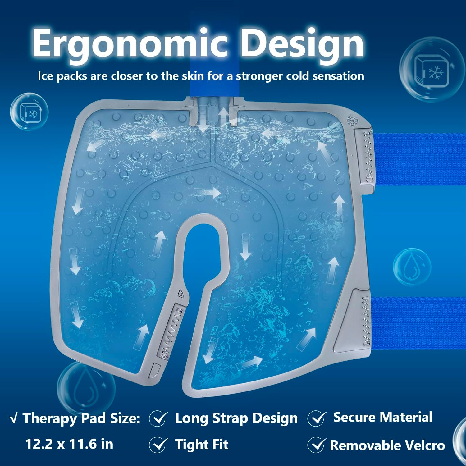 Cold Therapy Machine, Programable Ice Therapy Machine, for Knee Replacement, Post-Surgery Recovery, ACL, Pain Relief, for Sports Injuries, Sprains, Reduce Swelling, Knee Pad image number 2