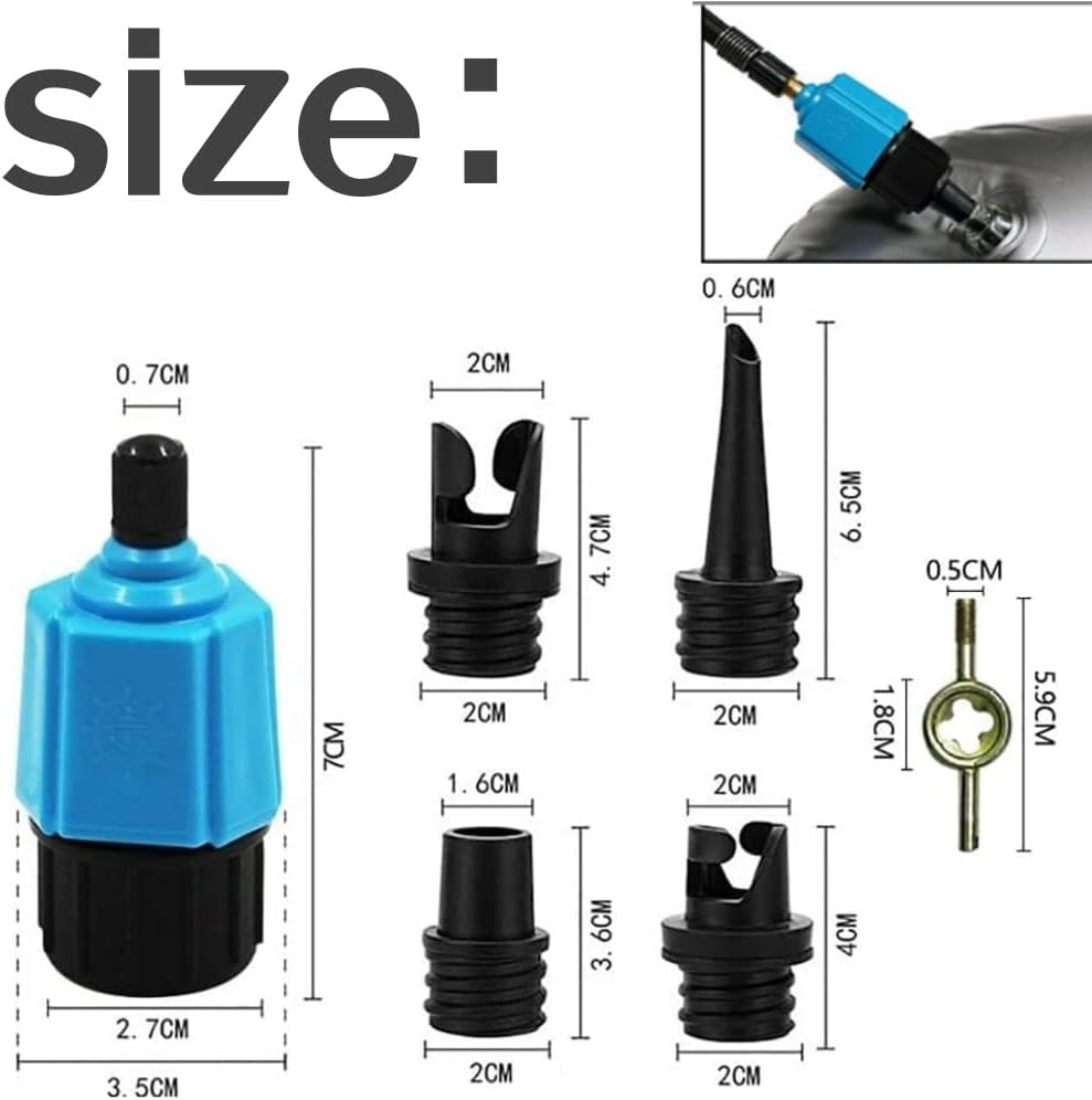 Inflatable SUP Pump Adaptor Compressor Paddle Board Pump Adapter, SUP Valve Adapter Connector Conventional Air Pump Adapter for Stand up Paddle Board & Dinghy,Inflatable Boat Air Valve Adapter image number 1