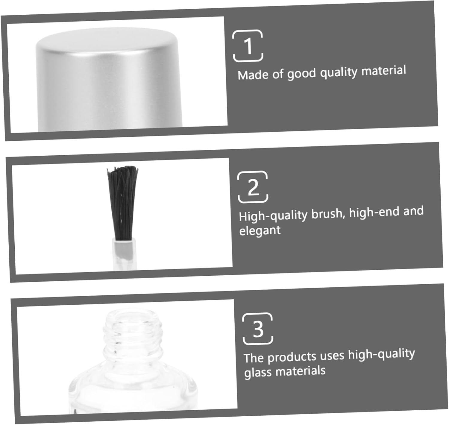 Ipetboom 15Ml Nail Polish Sub Containers Gel Polish Empty Bottles Safe Leakproof Nail Package Glass Containers image number 3