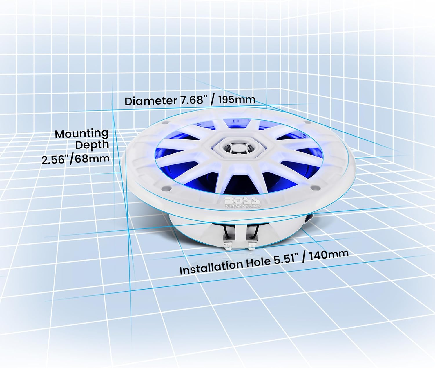 Boss Audio MRGB65 2-Way 200W Marine Full Range Speakers, 6.5 Inch image number 4