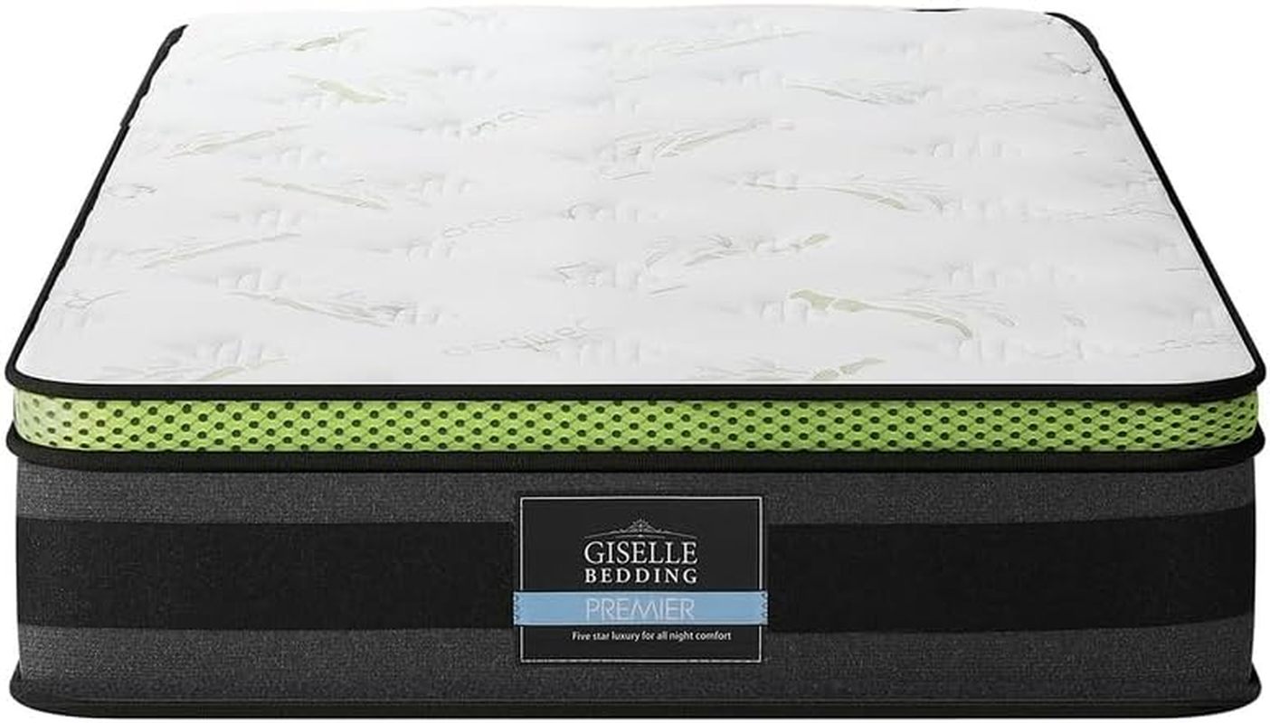 Giselle Mattress Pocket Spring Gel Foam Bed Euro Top Medium Firm 30Cm KS image number 2