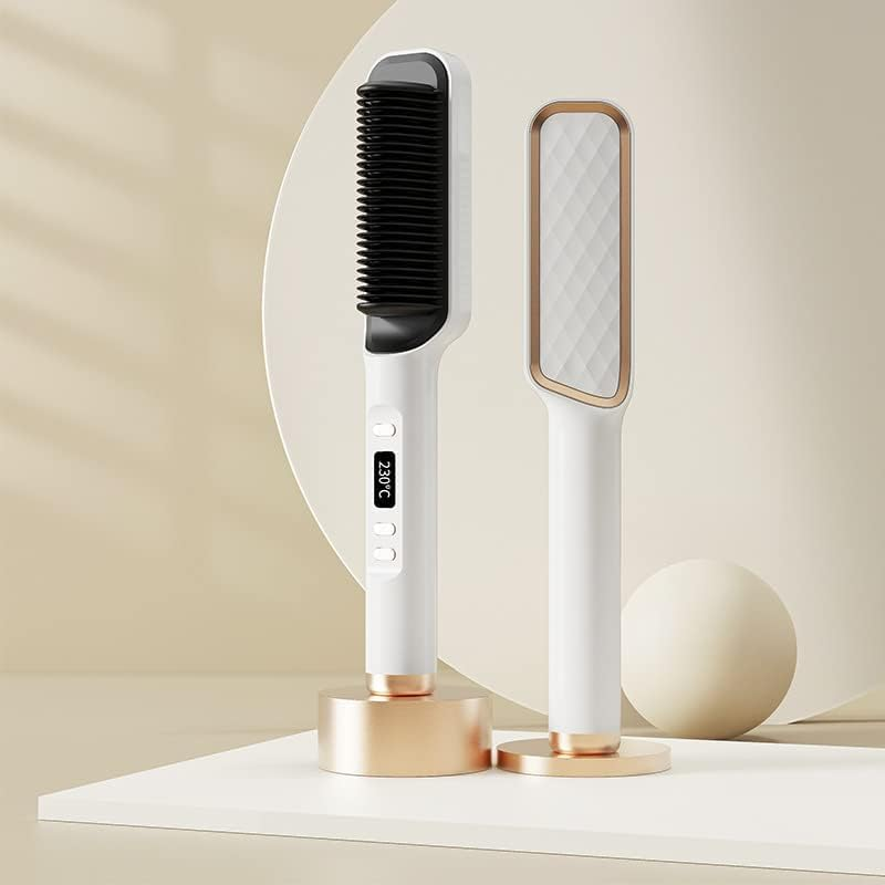 Anion Hair Straightener Brush B1,Negative Ion Hair Straightening Styling Comb,Hot Brush Ring Comb with LED Screen,Anti-Scald, Auto-Off, Fast Heating,30 Temp Settings for Home,Travel & Salon image number 5