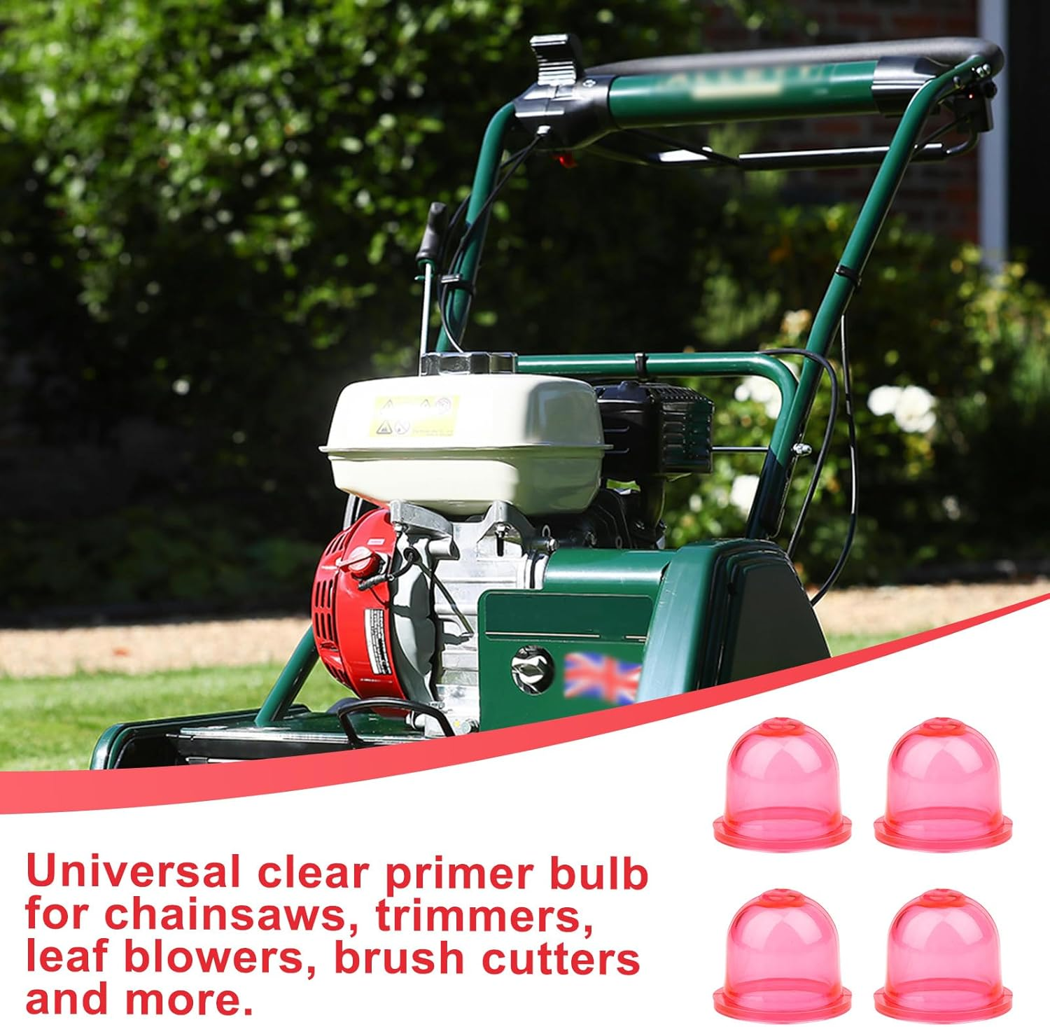 Gosknor 4Pcs Primer Bulb Replacement, Carburetor Primer Bulb for Small Engines Pump Bulb Fuel Primer Bulb for WALBRO Weedeater Chainsaw Trimmers Lawn Mowers Leaf Blowers (Red) image number 3