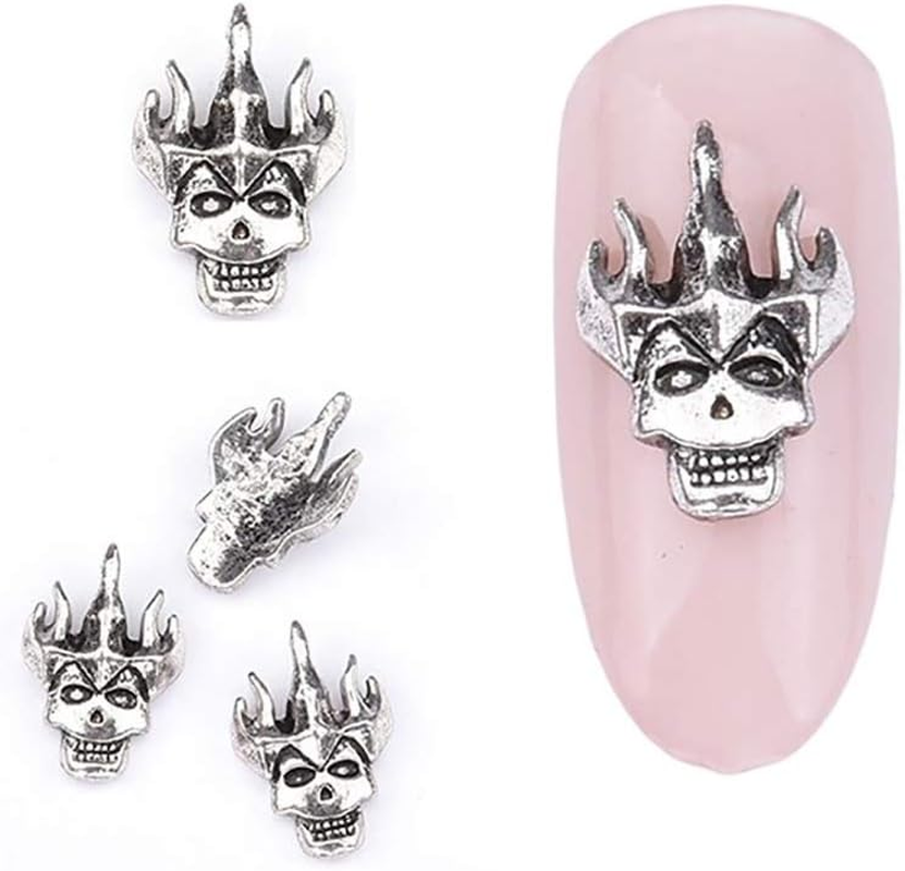 HANGQINGHENG Metal Nail Studs Scarab Nail Art Decorations Accessories Polish Nails Charms (Color : YH08) image number 2