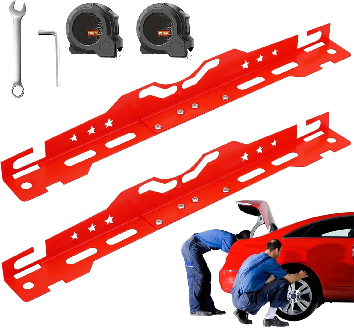 Automotive Alignment Tools, Precision Wheel Adjustment Plates, Accurate Alloy Steel Construction, Heavy Duty Design, 12.2X3.15X2.76 Inches for Car and Home Use image number 4