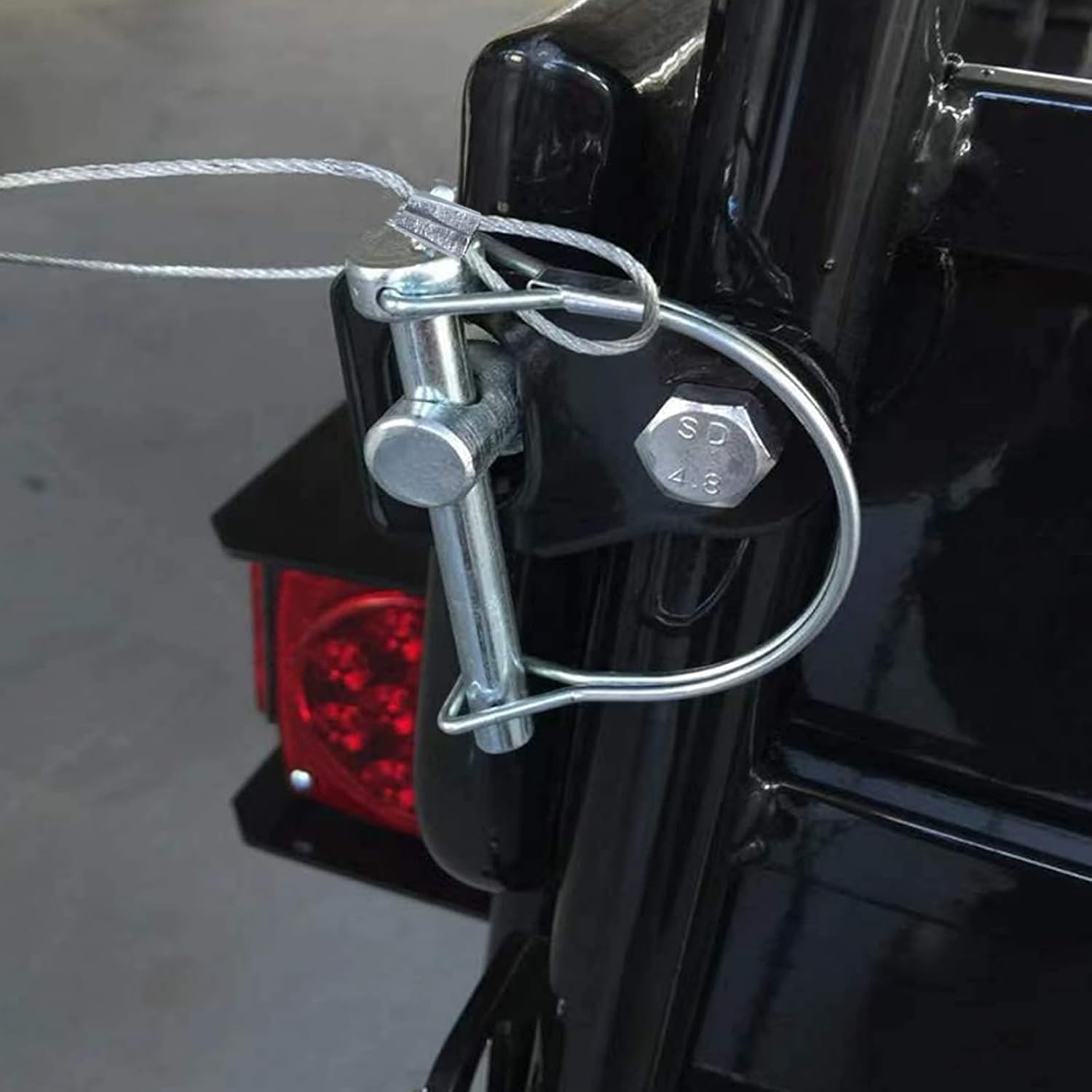 5 Pcs Trailer Coupler Pin Wire Lock Pins 5/16-Inch Diameter 1-3/4-Inch Long Square Trailer Hitch Pin with Prevents Loss Rope for Heavy Duty Farm Trailers Wagons Towing Lawn and Hitches image number 3