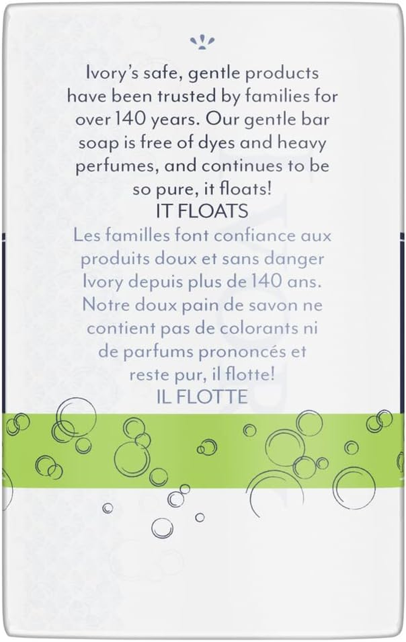 Ivory Simply Aloe Bath Bar By, 3 Count image number 4