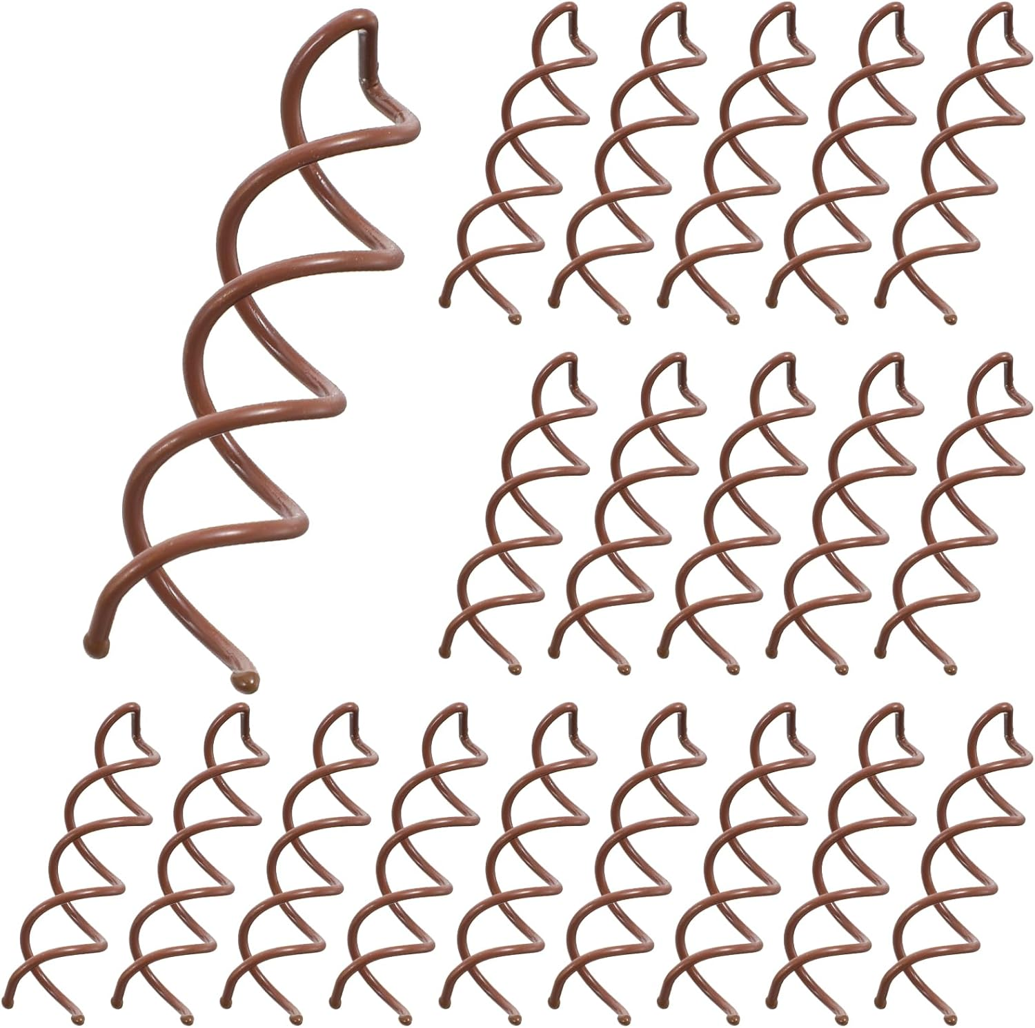 Molain 20PC Spiral Hair Pins, Twist Hair Pins Corkscrew Hair Pins Spin Pins Non-Scratch round Clip Twist Screw Hair Pin for Women Hair Style DIY (Brown) image number 6