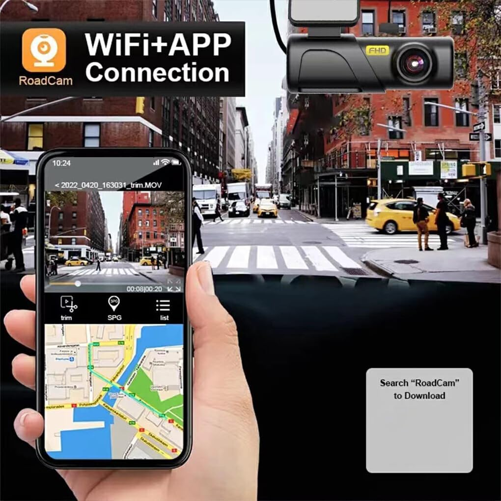 1080P Wifi Dash Cam Recorder for Car Full Wave Lens Automatic Start Stop Intelligent Voice System Driving Recorder ABS, Q3-1080P USB - Q3-1080P Usb image number 6