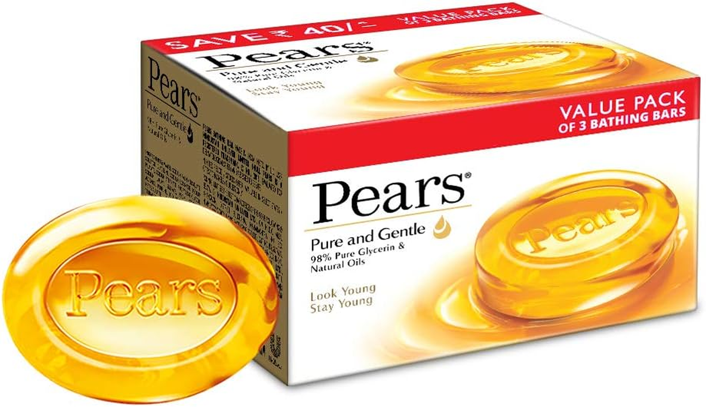 Pears Pure & Gentle Soap Bar, 3 X 125Gm image number 2