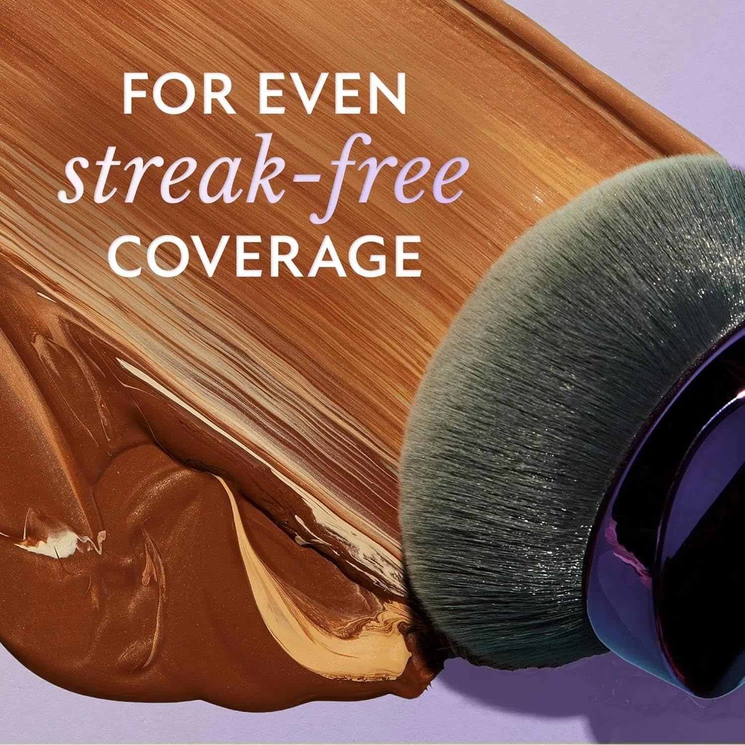 Extra Large Body Makeup Brush for Self Tanner & Bronzer, Kabuki Design with Soft Charcoal-Infused Vegan Bristles for Streak-Free Application - Ermaoo image number 4