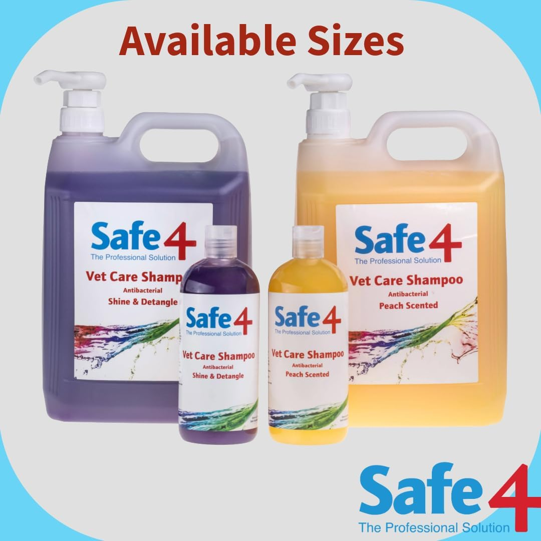 Safe4 5060086200317 Scented Antimicrobial Animal Shampoo, Peach image number 6