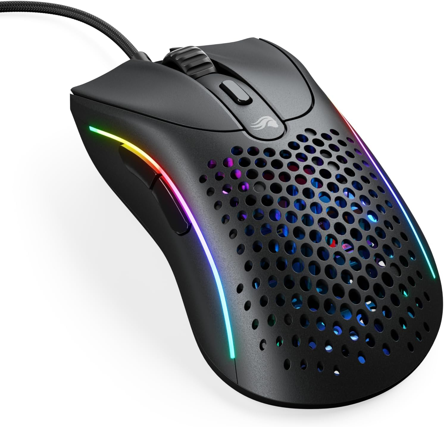 Glorious Gaming - Model D 2: Wired Ergonomic Mouse, Superlight 58G, 26K Optical Sensor, 6 Programmable Buttons, 80 Million Click Lifecycle, FPS, MMO, MOBA, Battle Royale (Black)