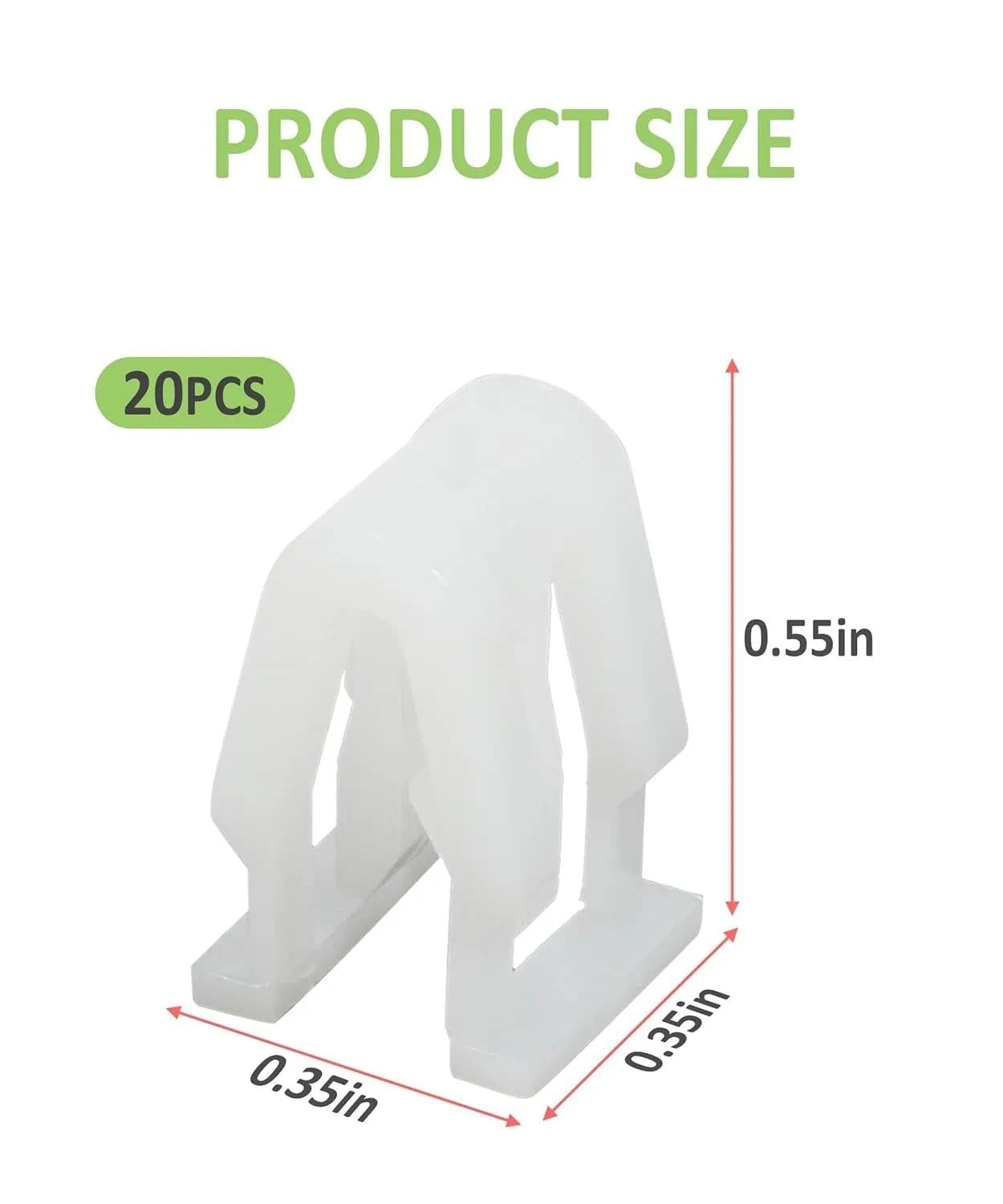 20PCS Plastic Car Dashboard Trim Clips, 8Mm Automotive Interior Panel Fasteners and Retainer Clips for Most Cars - Povtor image number 3