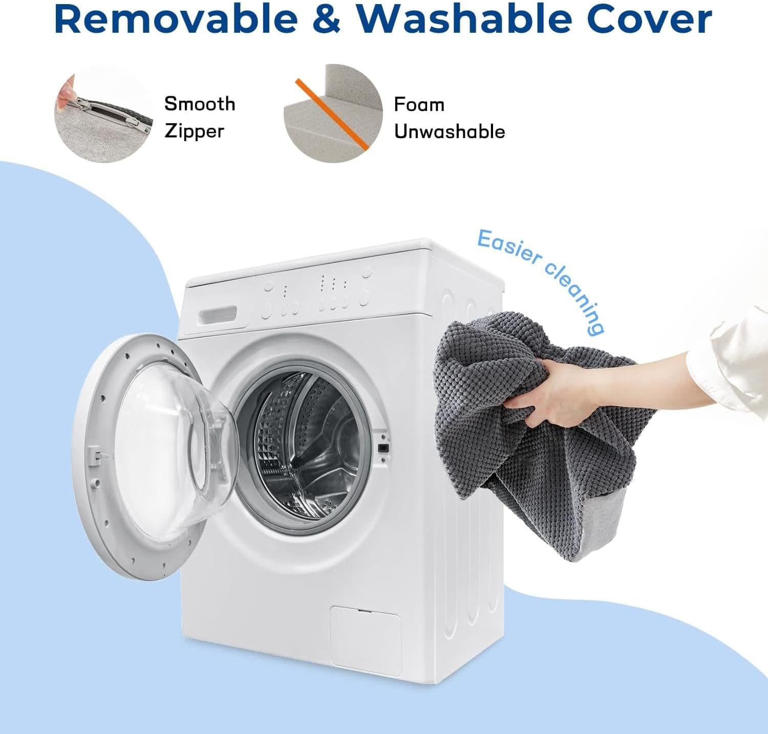 Koreal Dog Stairs for Small Dogs, 3 Steps 40Cm Height Pet Stairs for High Beds, High Density Foam Curved Cat Ramp for Bed and Sofa, Pet Steps for Small Dogs and Cats image number 2