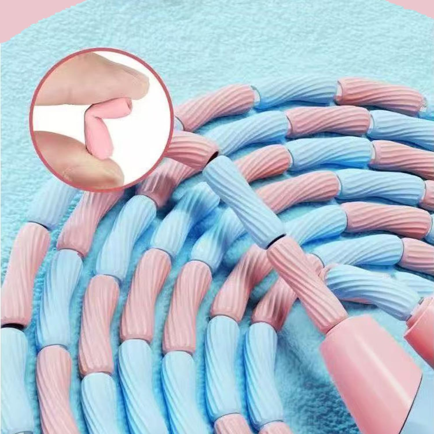 Skipping Rope Kids, Adjustable Length Tangle-Free Segmented Soft Beaded Jump Rope, Jump Rope for Kids Outdoor Fitness, Gymnastics, Training, Exercise and Weight Loss - Pink image number 5
