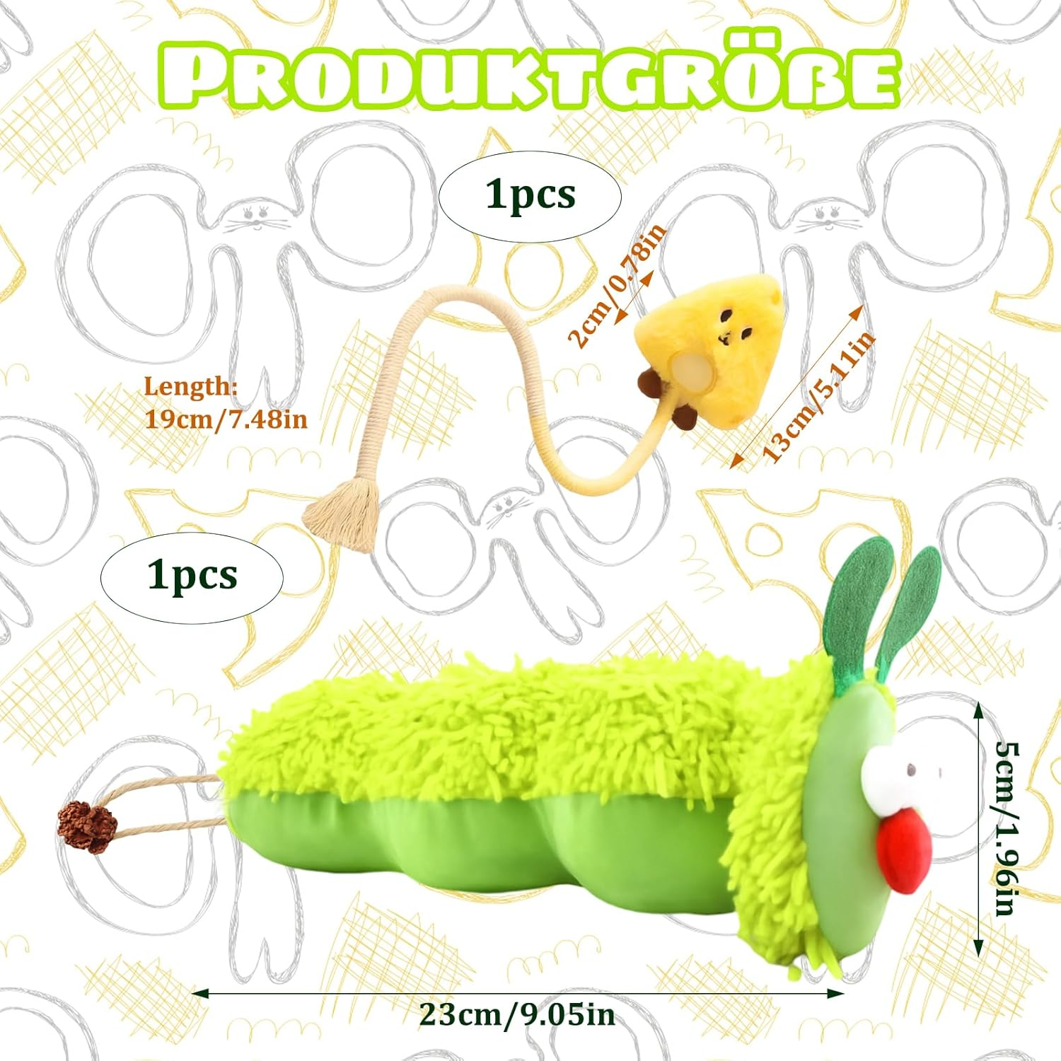 Zexjpr Pack of 2 Interactive Cat Toys, Cat Toy, Self-Employment for Dental Care and Stress Relief, Interaction with Pets Improves Feelings and Relieves Boredom image number 2