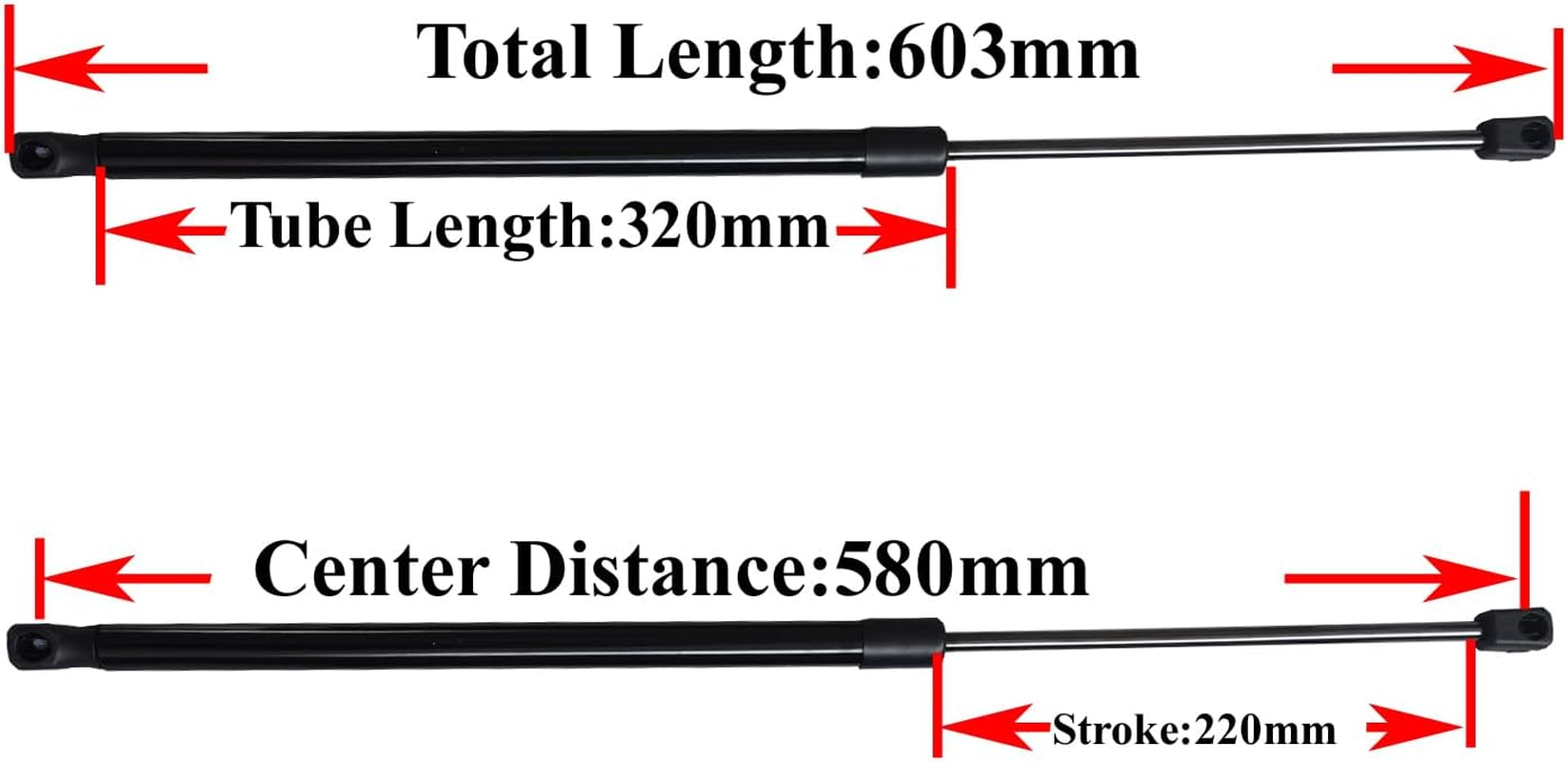 2 Tailgate Gas Struts for Nissan X-Trail T31 2007-2013 Xtrail SUV Wagon Rear Boot Lid Lift Support image number 1