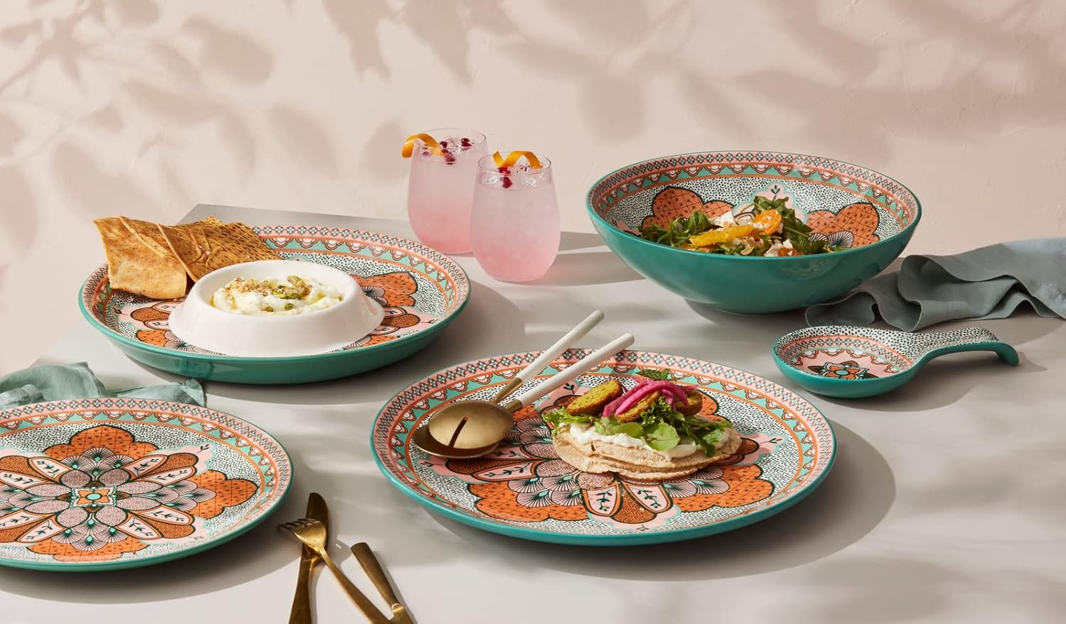 Casa Domani Pelagie Spoonrest Teal/Terracotta image number 1