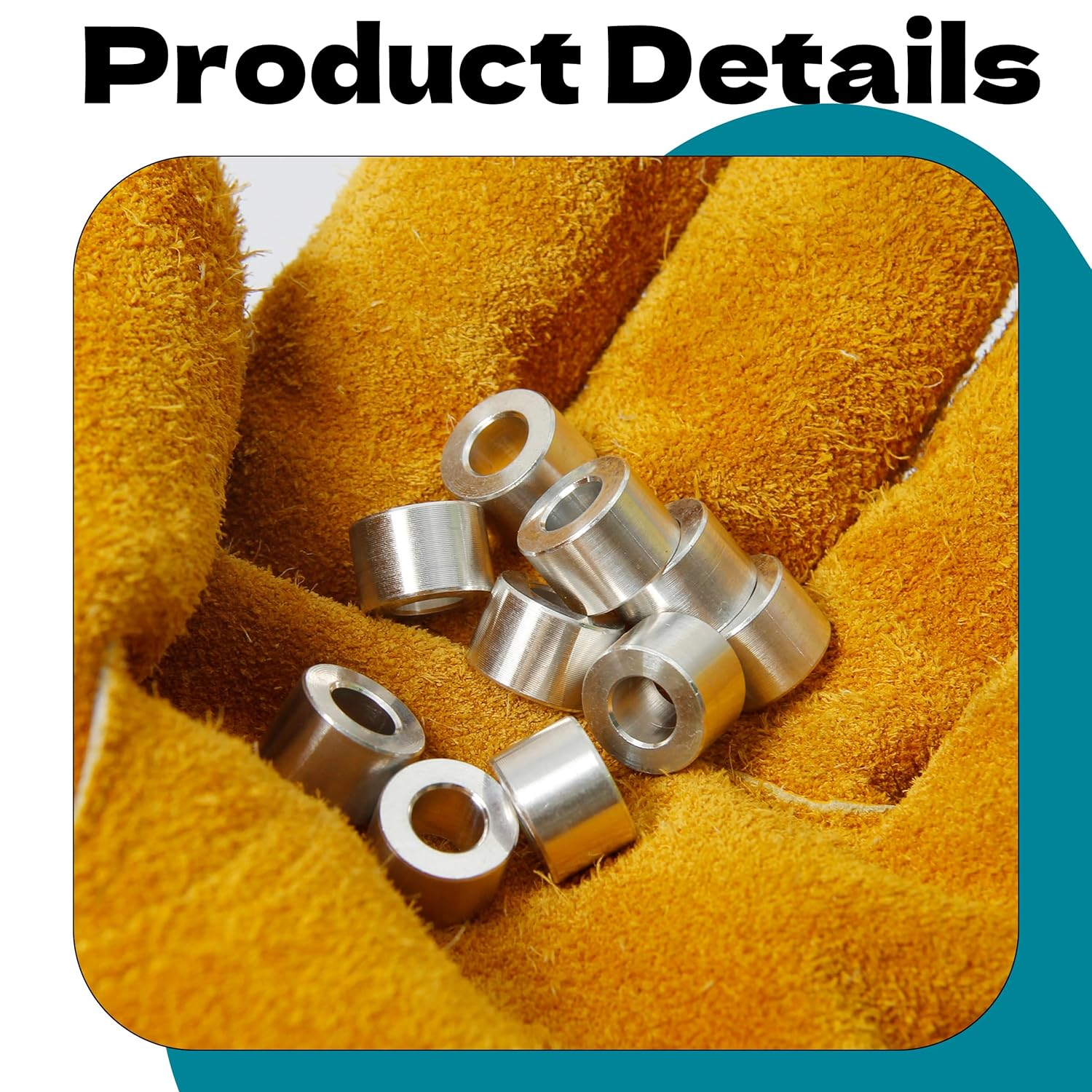 Zhooooonglf 10Pcs M6 Aluminum Spacers, Metal Spacer Aluminum round 6.2Mm ID X 12Mm OD X8Mm L Thickness Screw Standoff for M6 Screw Bolts Silver