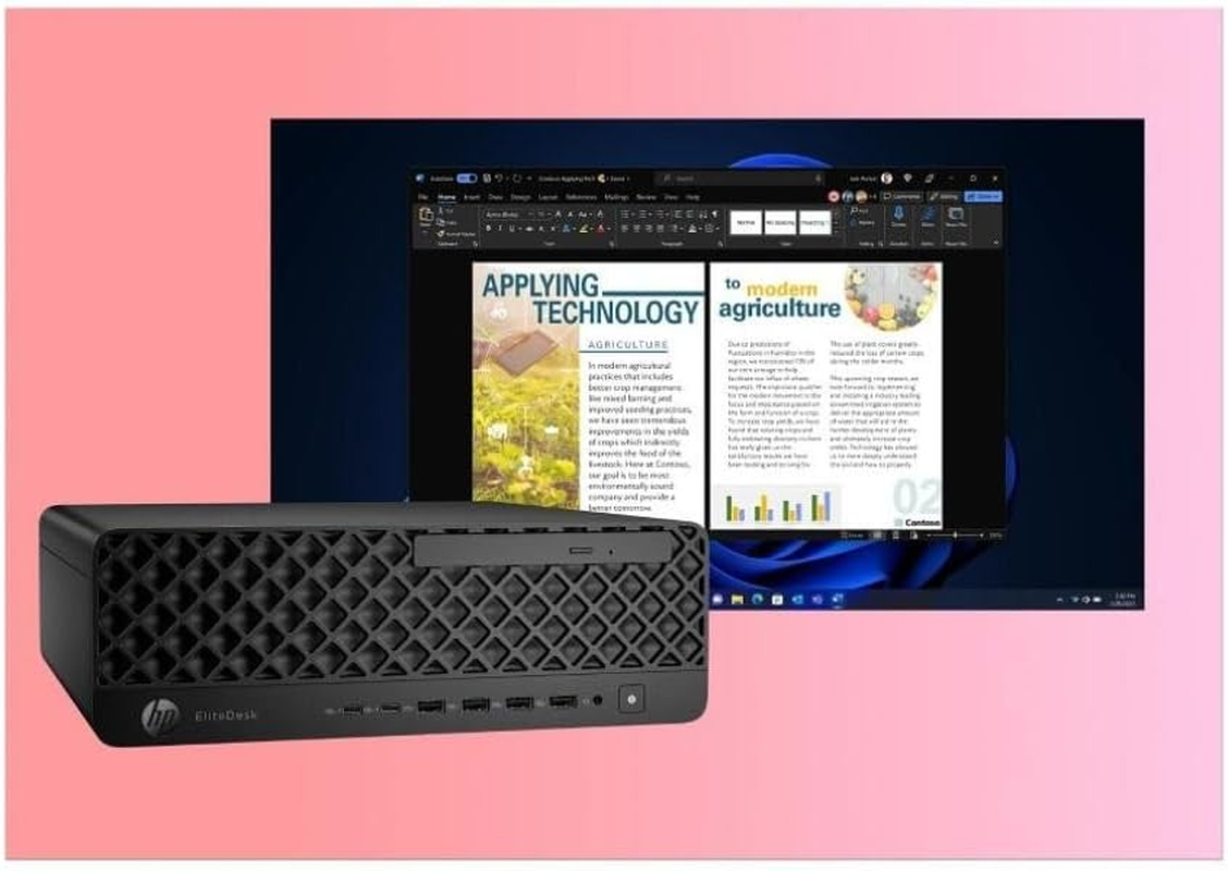 HP Elitedesk 8 SFF G1I AI Intel Core Ultra 5 235, 16GB RAM DDR5-SDRAM, 512GB SSD Windows 11 Pro Desktop AI PC, Black (BK5N6PT)