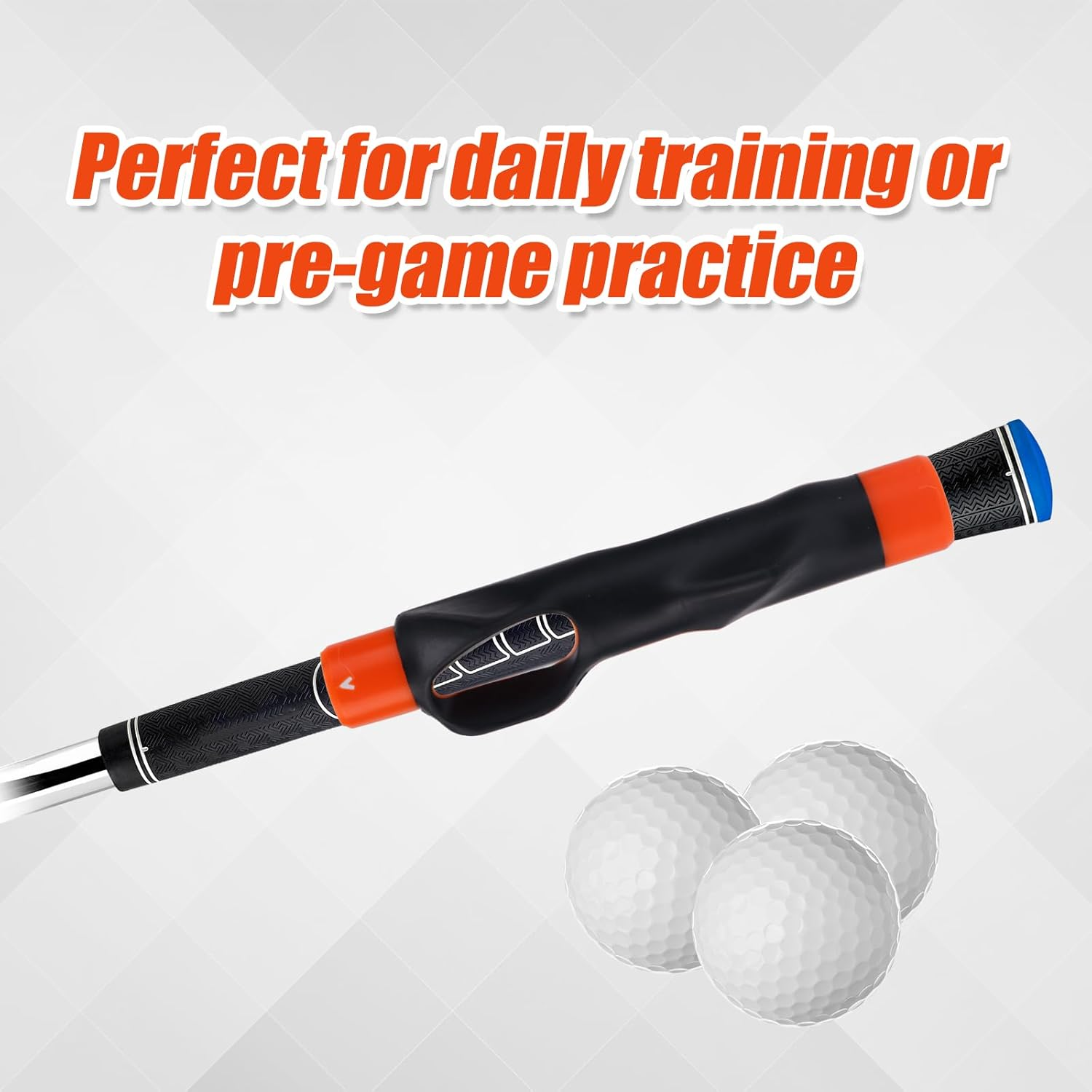 Golf Grip Trainer, Anti-Slip Golf Swing Trainer Practice Aid Accessories for Improving Hand Positioning on Golf Club for Beginner Learn Correct Grip Posture - Yellow image number 7