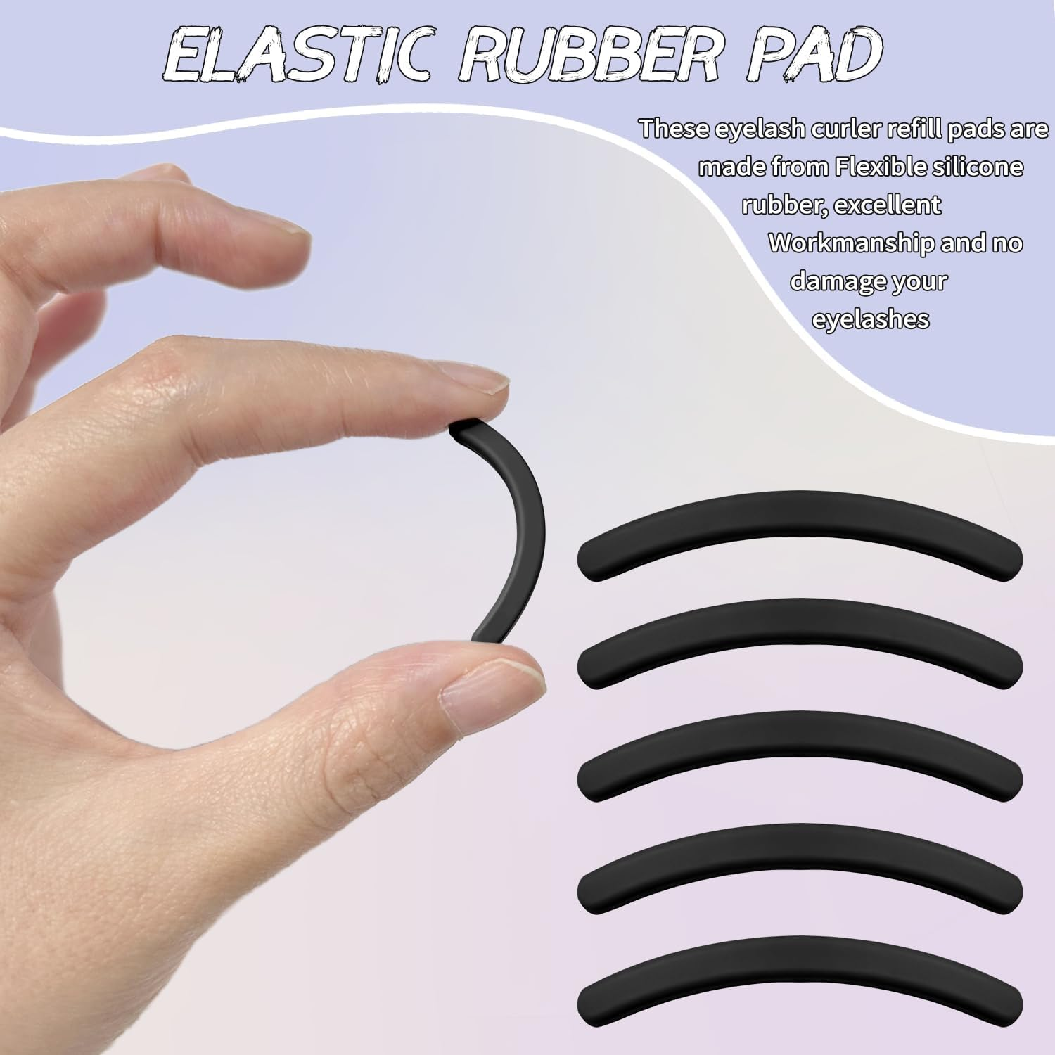 IGXX Eyelash Curler Refills (48Pcs), Silicone Replacement Pads for Most Eyelash Curlers, Travel Friendly Case for Effortless Eyelash Bending