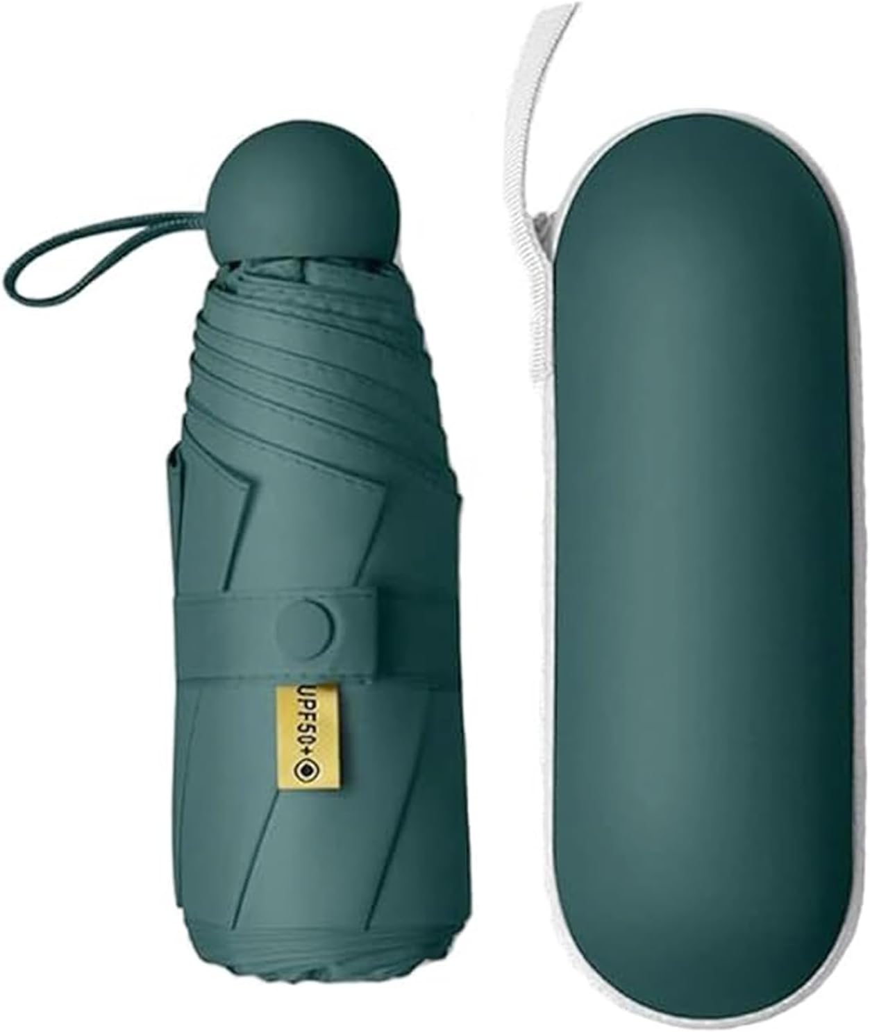 Travel Mini Umbrella, Small Compact UV Umbrella with Protective Case, Lightweight Tiny Pocket Umbrella for Purse, Sun & Rain Umbrellas Mini Travel Windproof Umbrella with 95% UV Protection