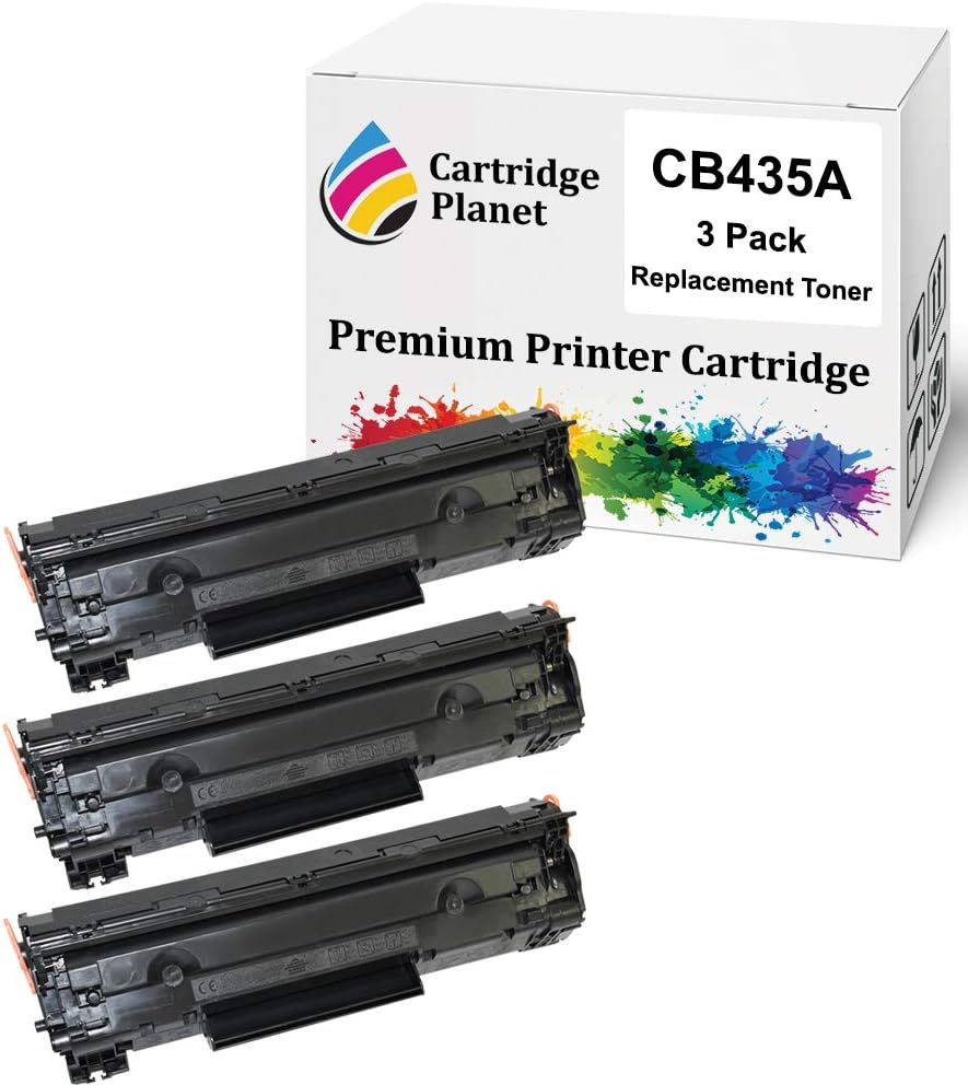 Cartridge Planet 3 Pack Compatible Toner Cartridge Replacement for HP CB435A 35A (1,500 Pages) for HP Laserjet P1005 P1006