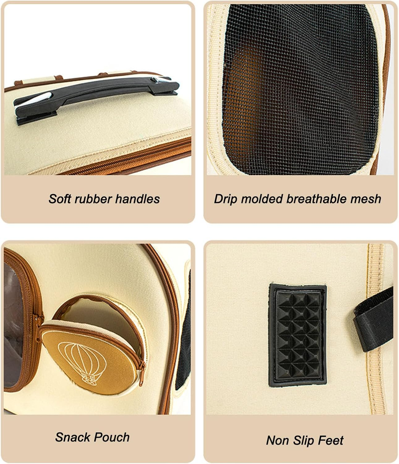 Cat Carrier with Wheels, 12.5KG Silent Pet Trolley Case, Breathable Portable Wheeled Pet Backpack, for Travel Hiking Camping image number 5