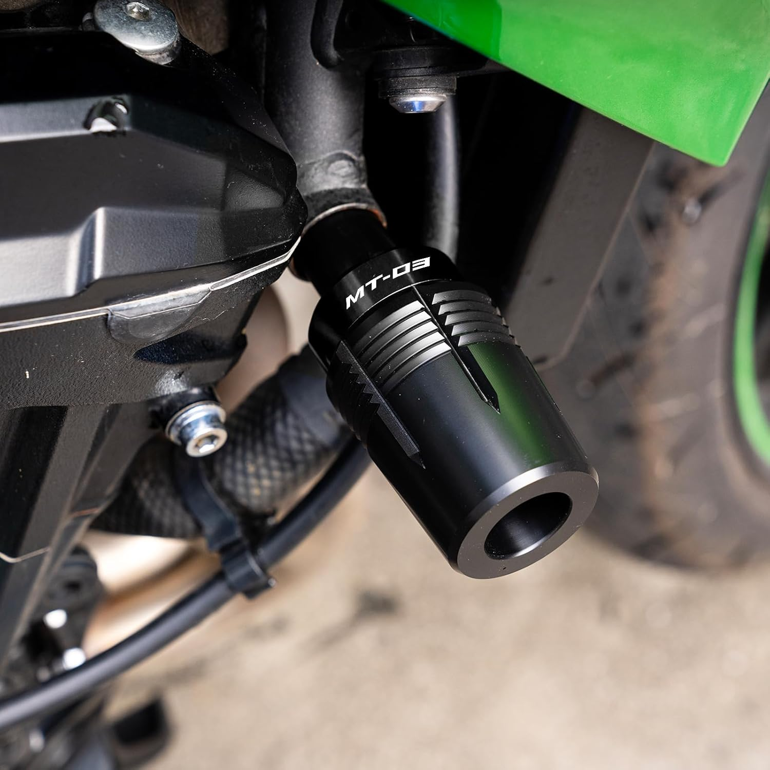 MOWOK Frame Sliders for Yamaha MT03 MT-03 2025 2024 2023 2022 2021 2020 2019 2018 2017 2016 2015 2014 Motorcycle Accessories Crash Protection Pad Falling Protector Frame Sliders MT 03 (Black)