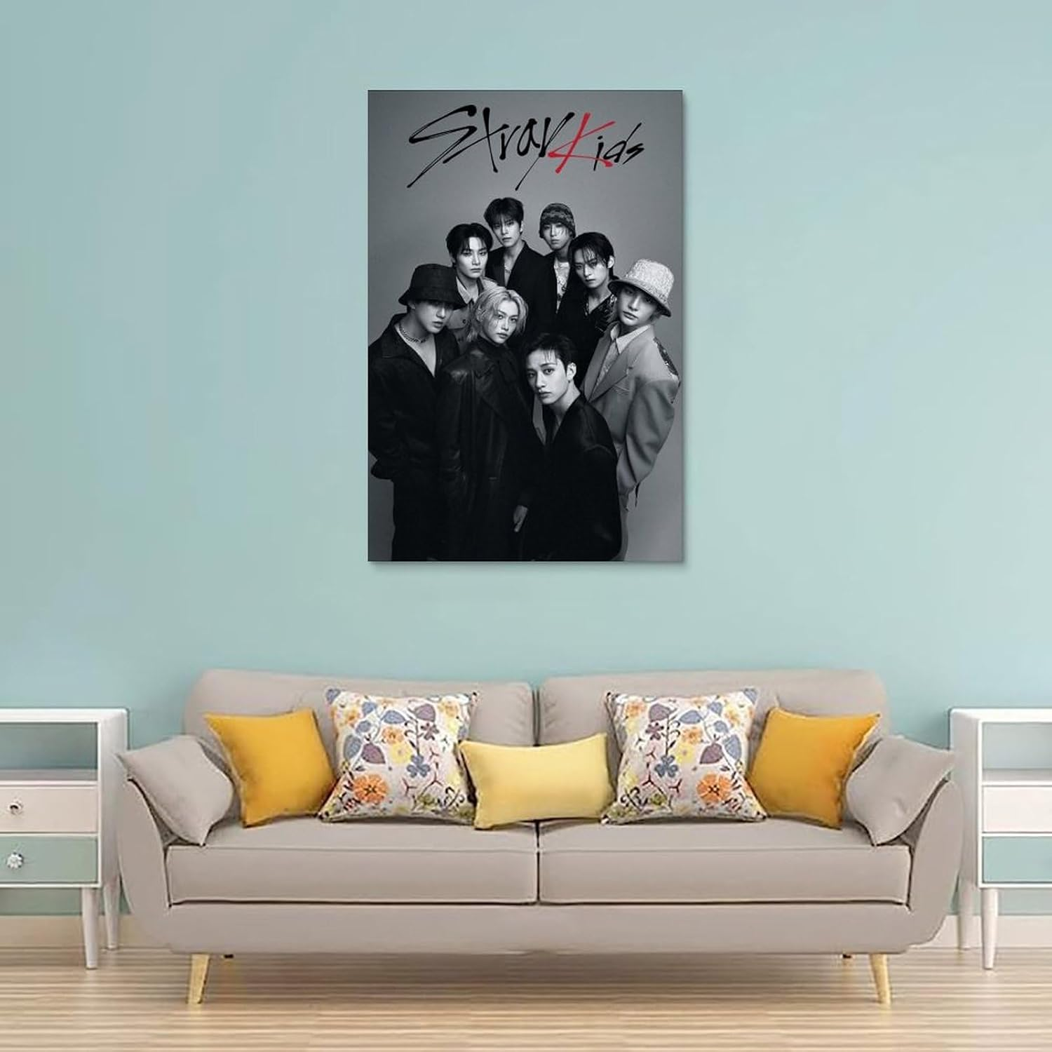 Kpop Stray Kids Poster Vintage Poster Canvas Painting Wall Art Picture Home Decor Print for Bedroom Living Room Dorm Study Bar Office 12X18Inch(30X45Cm) image number 2