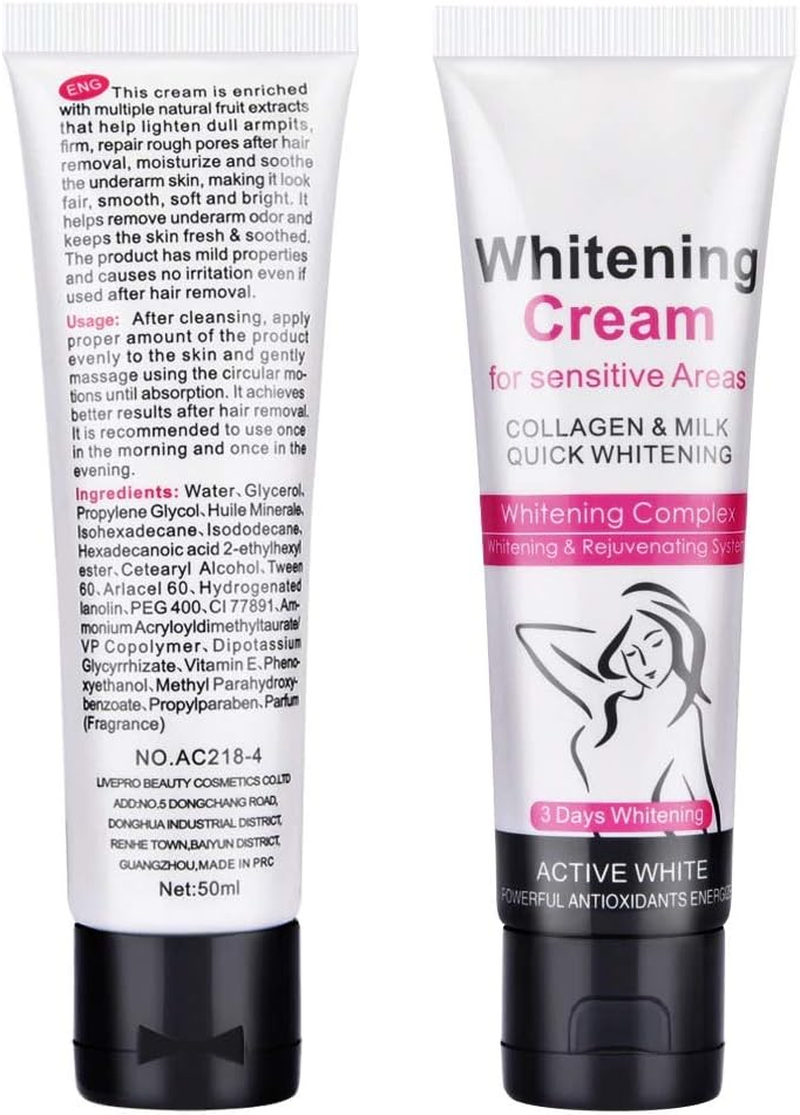 Armpit Whitening Body Creams between Legs Knees Private Parts Whitening Formula Underarm Whitener Intimate Body Skin Care Cream image number 3