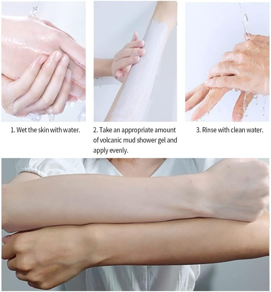 Volcanic Mud Body Wash,Volcanic Mud Shower Gel-Volcano Body Wash,Deep Clean Exfoliating Moisturizing Body Lotion - 1Pcs image number 4