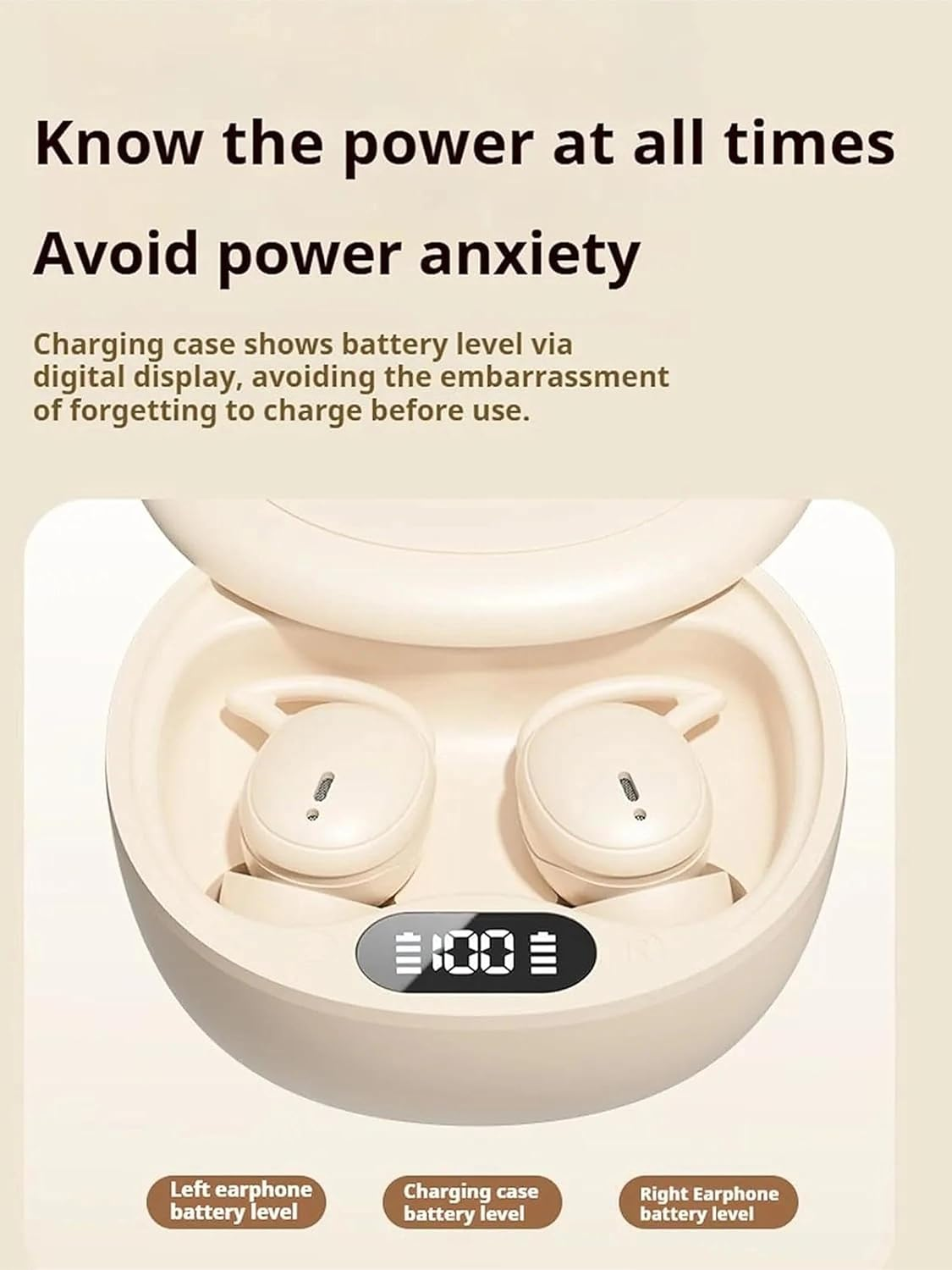 Elyrasleep Snoozepods Pro Bluetooth Earbuds, Upgraded Noise Cancelling Wireless Bluetooth Headphones, 50H Playtime, Feather-Light Side-Fit Comfort, for Deep Relaxation(Black) image number 1